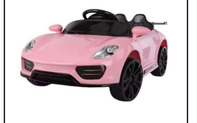 Auto eléctrico deportivo rosado
